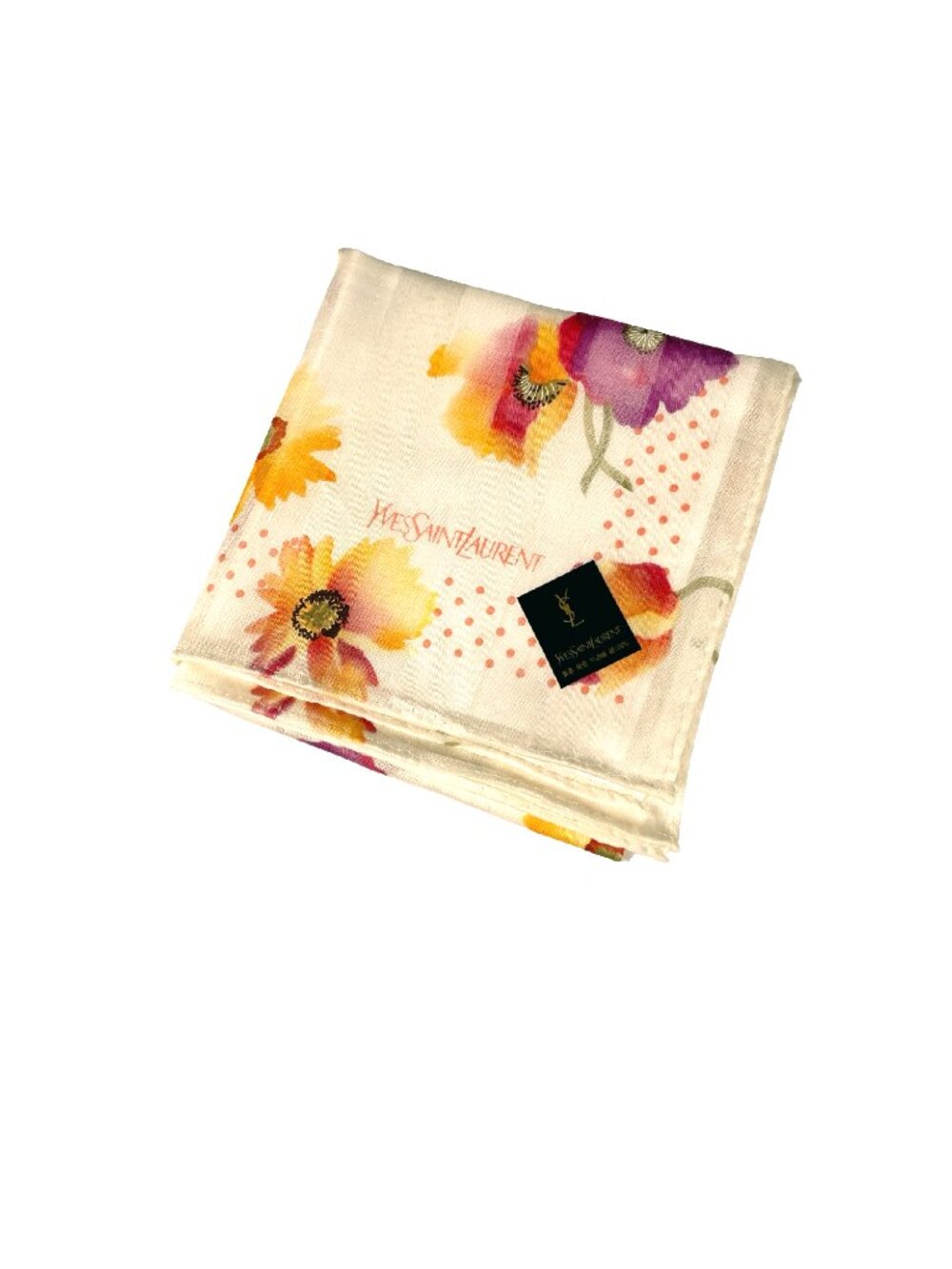 NWT Yves Saint Laurent Floral Scarf - Picture 3 of 15